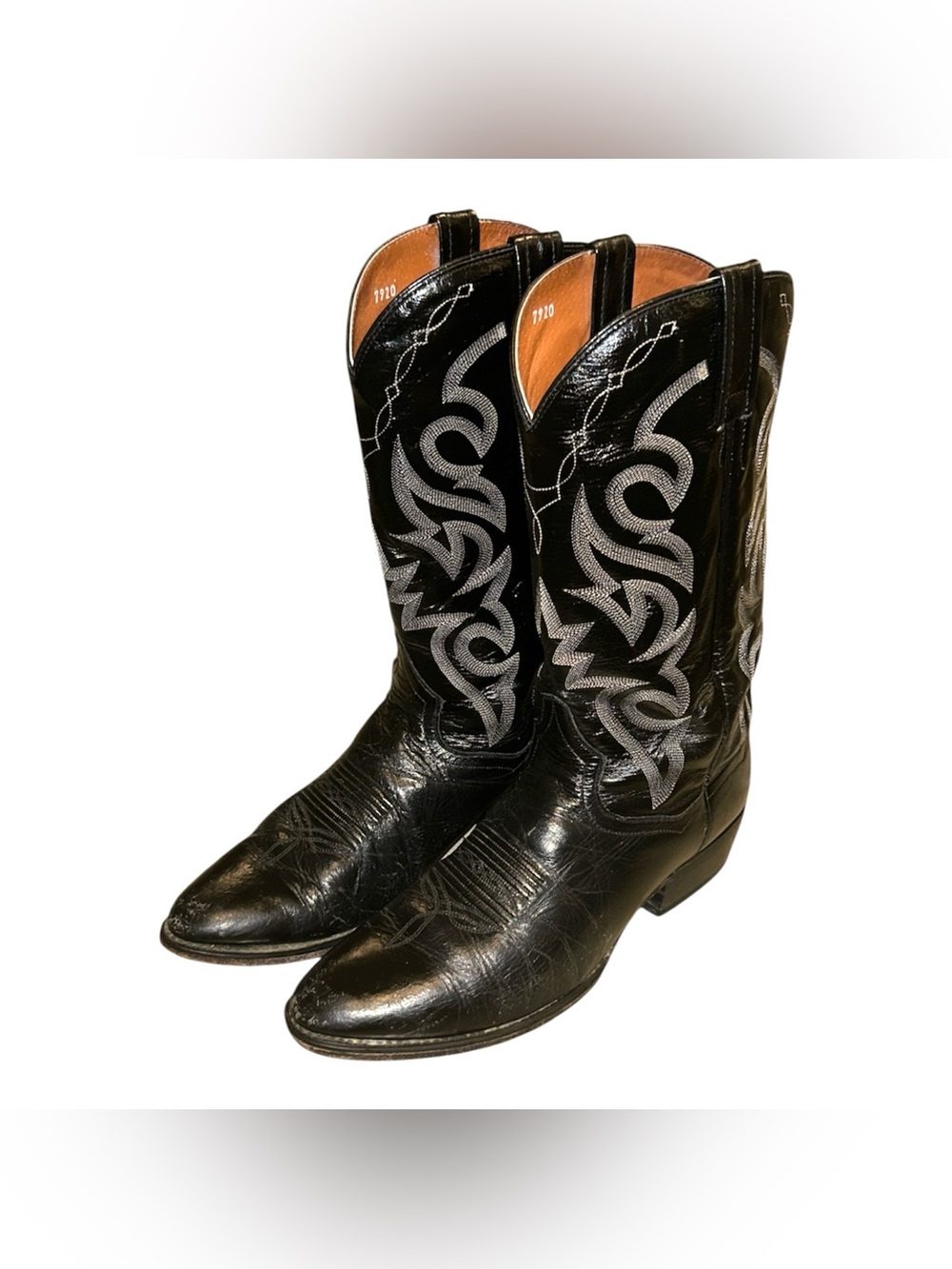 Dan Post Black Leather Cowboy Boots